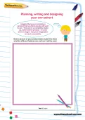 Planning, writing and designing your own advert worksheet