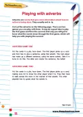 Playing with adverbs activity