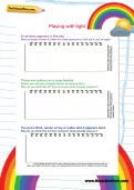 Playing with light worksheet