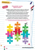 Polysyllabic words jigsaw puzzle