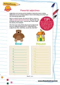 Powerful adjectives worksheet