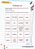 Spelling patterns: the prefix ex- worksheet