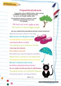Prepositional phrases worksheet