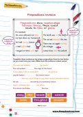 Prepositions revision worksheet