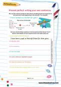 Present perfect: writing your own sentences worksheet