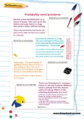 Probability word problems worksheet