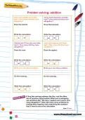 Problem solving: addition worksheet