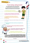 Proofreading: adding brackets worksheet