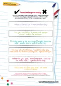 Punctuating correctly worksheet