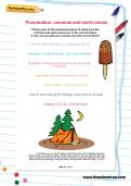 Punctuation: commas and semi-colons worksheet