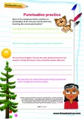 Punctuation practice worksheet