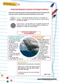 Understanding text: purpose and target audience worksheet