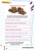 Putting instructions in order worksheet
