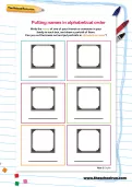 Putting names in alphabetical order worksheet