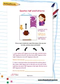 Quarter, half and full turns worksheet