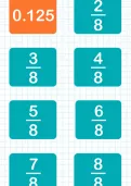 Converting eighths into decimals tutorial