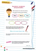 Questions: vocabulary and punctuation