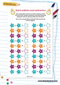 Quick addition and subtraction worksheet