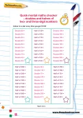 Doubles and halves of two- and three-digit numbers worksheet