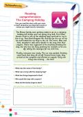 Reading comprehension: The Camping Holiday