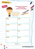 Reading and drawing words using phonics knowledge