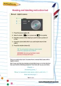 Reading and labelling instruction text