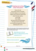 Reading and writing a free verse poem