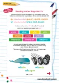 Reading and writing silent ‘h’ worksheet