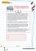 Reading comprehension: An argument against zoos