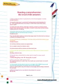 Reading comprehension: the cruel child