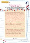 Reading comprehension: the garden party