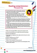 Reading comprehension: The journey worksheet