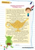Year 2 reading comprehension: The Magic Lamp