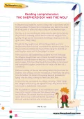 Reading comprehension: THE SHEPHERD BOY AND THE WOLF