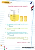 Reading measurements: capacity worksheet