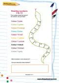 Reading numbers 0 to 10 worksheet