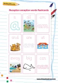 Reception exception words flashcards