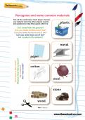 Recognise and name common materials worksheet