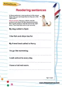 Reordering sentences worksheet