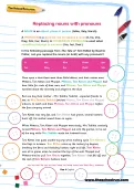 Replacing nouns with pronouns worksheet
