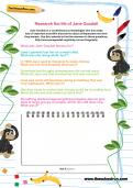 Research the life of Jane Goodall worksheet
