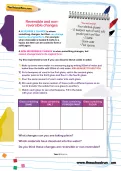 Reversible and non-reversible changes activity