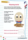 Rhyming words worksheet