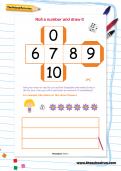Roll a number and draw it worksheet