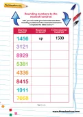 Rounding numbers to the nearest hundred worksheet