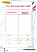 Rounding up and down by ten activity