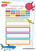 Say and write a sentence worksheet