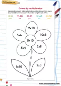Colour by multiplication flower