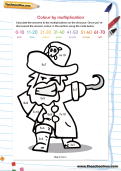 Colour the pirate using multiplication