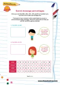 Secret message percentages worksheet